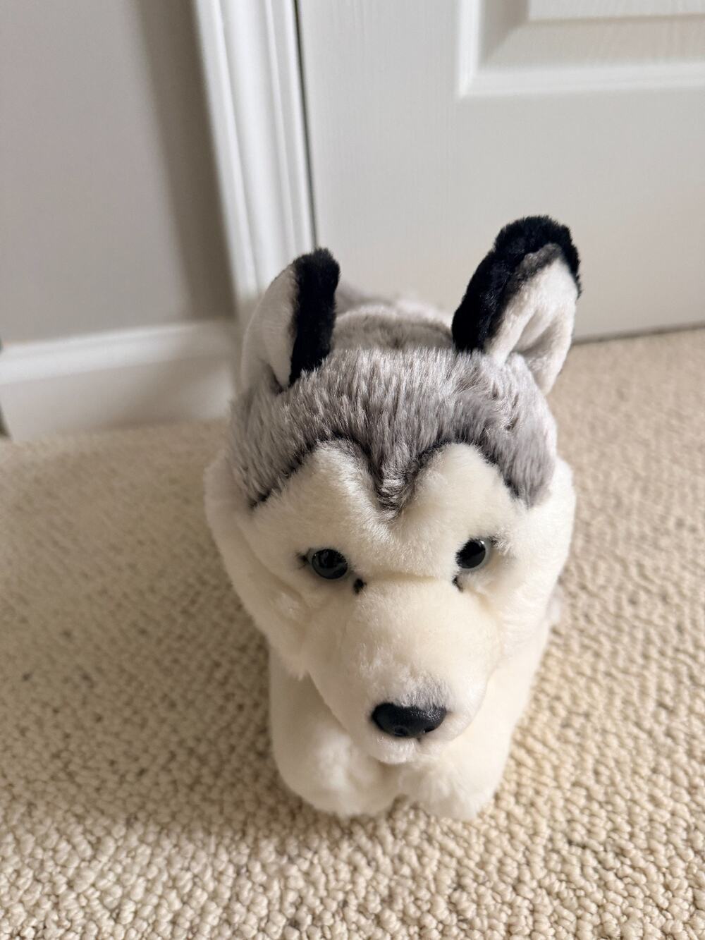 Animal Alley Toys R Us Husky Plush 16" Gray White Siberian Dog Stuffed Animal